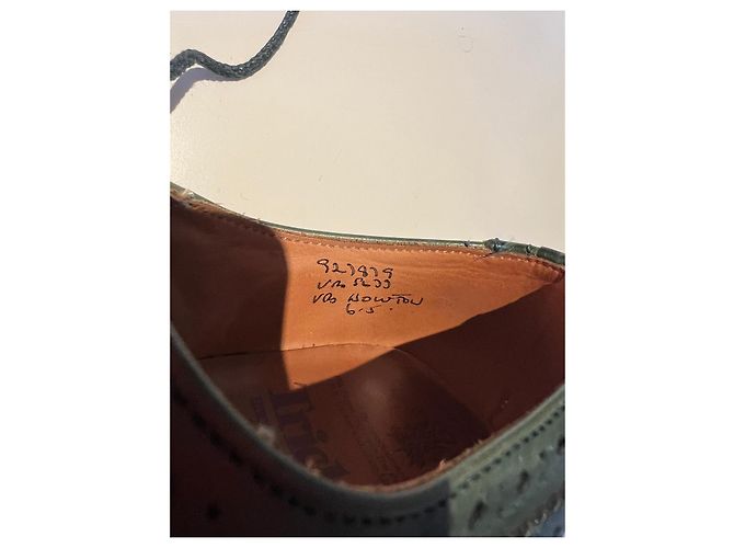 Autre Marque Tricker's Grüne Leder Brogue Schuhe - Ansicht 6
