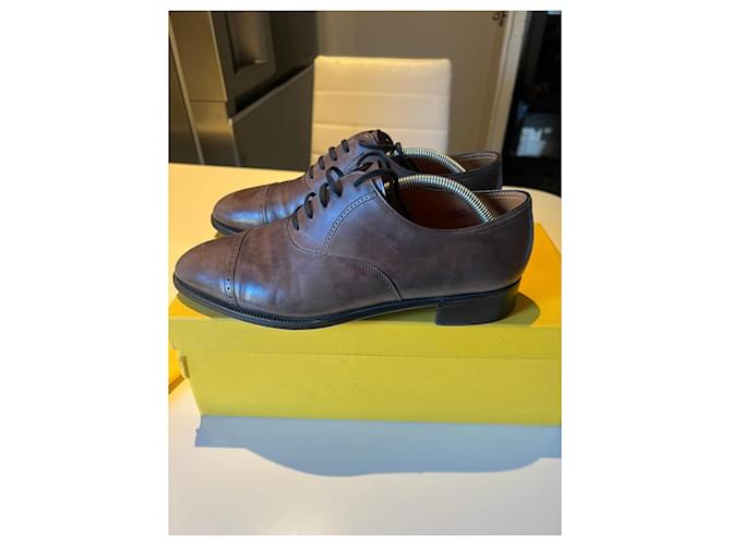 John Lobb Philip II Scarpe stringate in pelle marrone - vista 3