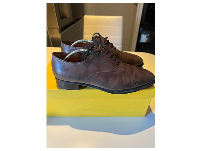 John Lobb Philip II Scarpe stringate in pelle marrone - vista 4