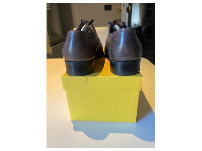 John Lobb Philip II Scarpe stringate in pelle marrone - vista 5