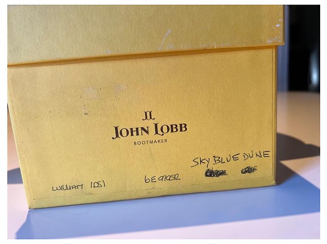 John Lobb William Double Monk Strap in pelle azzurra Blu - vista 10