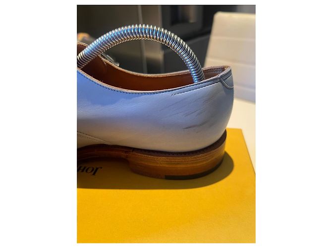 John Lobb William Double Monk Strap in pelle azzurra Blu - vista 7