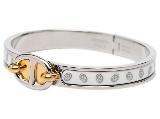 Hermès Hermes Mini Clic Clac PM Chaine d'Ancre Bracciale Argento D'oro - vista 2