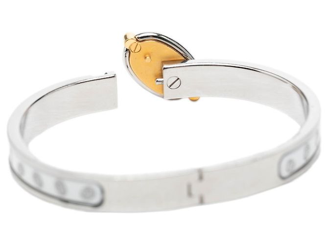 Hermès Hermes Mini Clic Clac PM Chaine d'Ancre Bracciale Argento D'oro - vista 5