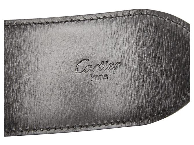 Cartier Panthère Gürtel mit Rundschließe Schwarz Golden - Ansicht 8