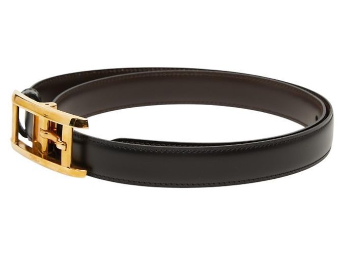 Cartier Tank Reversibler schmaler Gürtel Braun Schwarz Golden - Ansicht 2