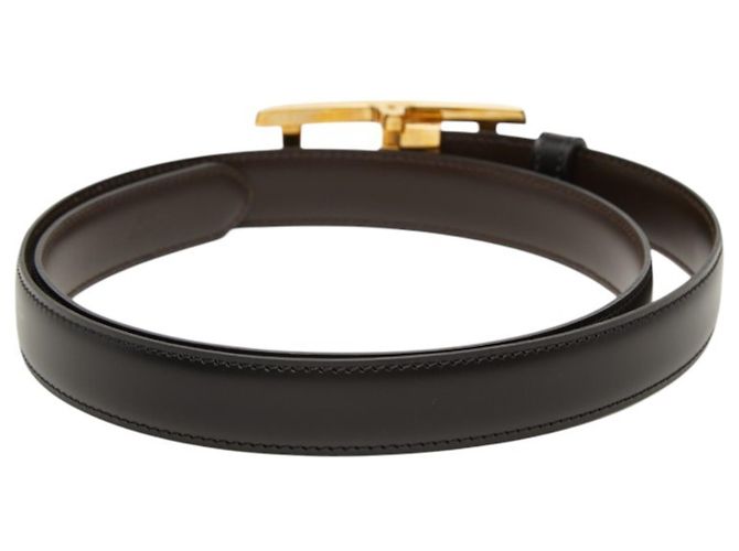 Cartier Tank Reversibler schmaler Gürtel Braun Schwarz Golden - Ansicht 3
