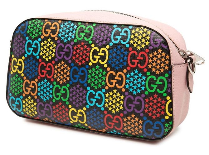 Borsa a tracolla Gucci GG Psychedelic Rosa Multicolore - vista 2