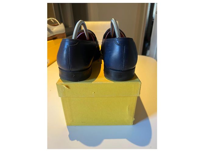 John Lobb Lopez Mocassini in pelle blu - vista 4