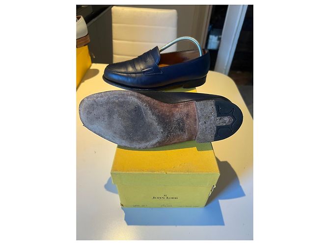 John Lobb Lopez Mocassini in pelle blu - vista 6