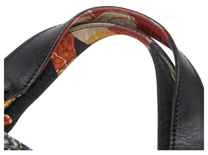 Borsa Salvatore Ferragamo Animal Flower Nero Multicolore - vista 12