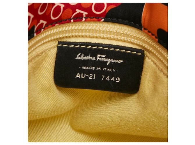Borsa Salvatore Ferragamo Animal Flower Nero Multicolore - vista 14