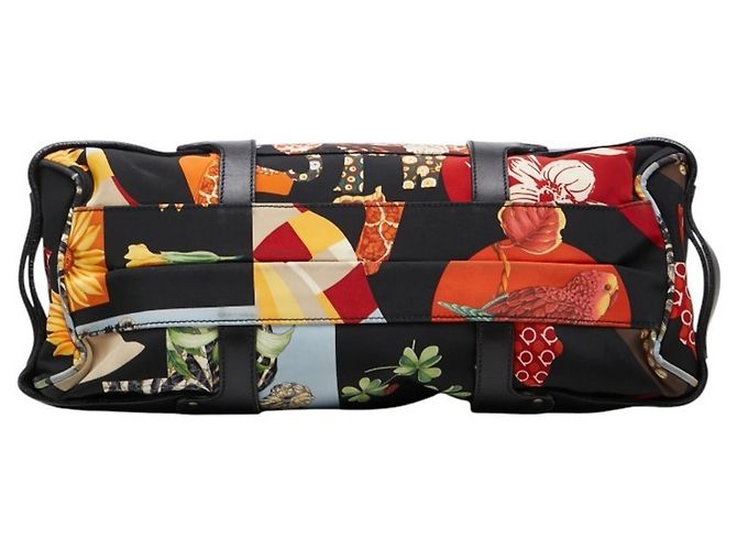 Borsa Salvatore Ferragamo Animal Flower Nero Multicolore - vista 3