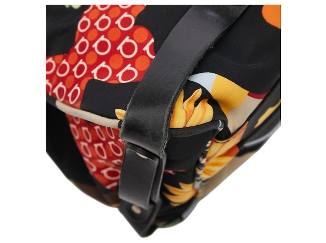 Borsa Salvatore Ferragamo Animal Flower Nero Multicolore - vista 5