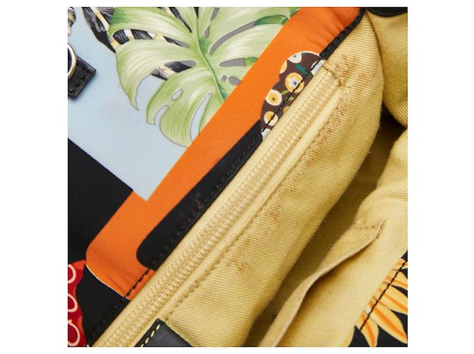 Borsa Salvatore Ferragamo Animal Flower Nero Multicolore - vista 9
