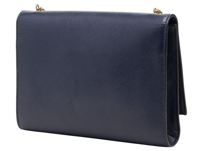Borsa a tracolla in pelle blu navy Salvatore Ferragamo - vista 2