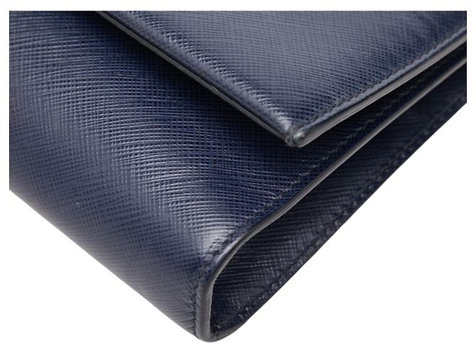 Borsa a tracolla in pelle blu navy Salvatore Ferragamo - vista 4
