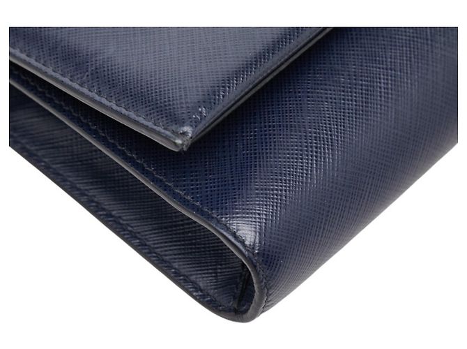 Borsa a tracolla in pelle blu navy Salvatore Ferragamo - vista 5