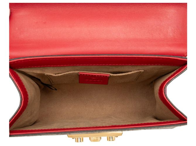 Padlock Borsa a tracolla Gucci GG Supreme con catena a lucchetto Rosa Rosso Beige - vista 4