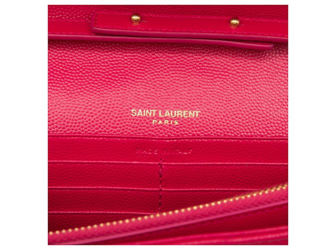 Portafoglio a tracolla con catena Cassandra Classic di Saint Laurent Rosa - vista 6