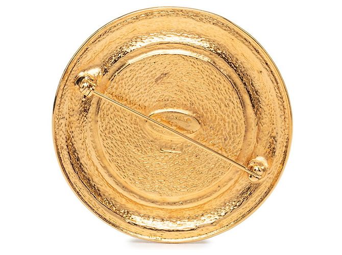 Cambon Spilla rotonda Chanel Vintage placcata oro D'oro - vista 2