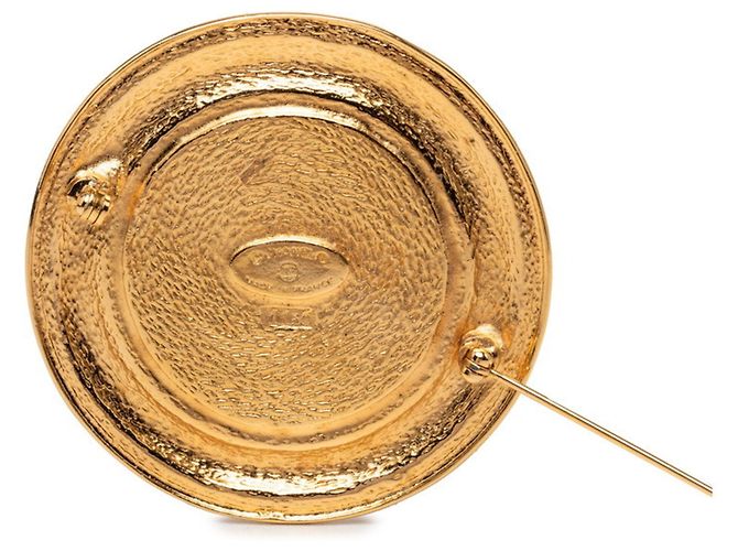 Cambon Spilla rotonda Chanel Vintage placcata oro D'oro - vista 3
