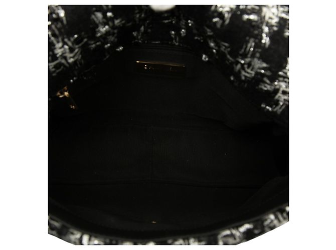 Borsa a Spalla Chanel Coco Mark 19 Large Chain Nero - vista 4
