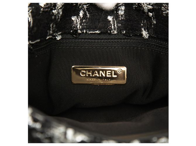 Borsa a Spalla Chanel Coco Mark 19 Large Chain Nero - vista 5