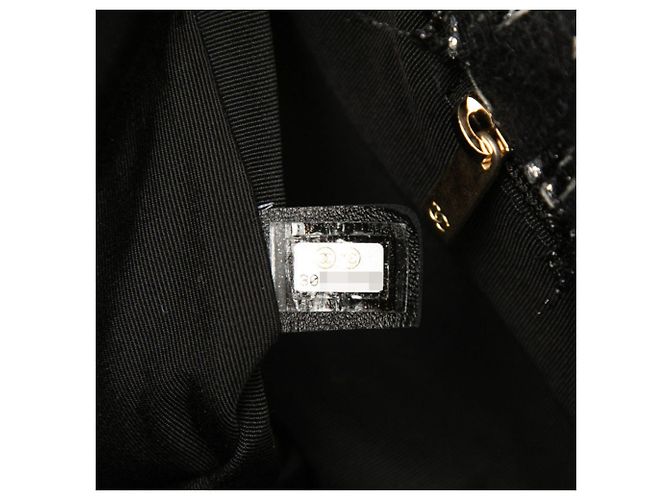 Borsa a Spalla Chanel Coco Mark 19 Large Chain Nero - vista 6