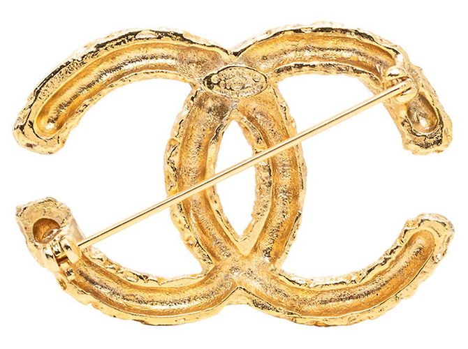 Timeless Spilla Chanel Vintage Coco Mark Lava 93A D'oro - vista 2