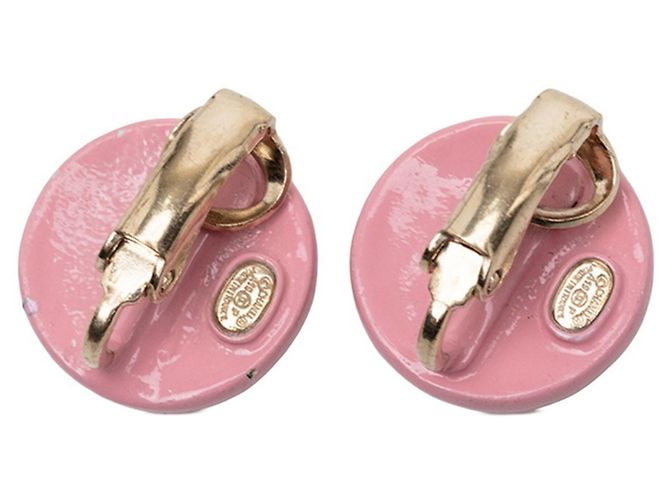 Timeless Pendientes de clip Chanel Coco Mark Oro y Rosa Dorado - vista 2