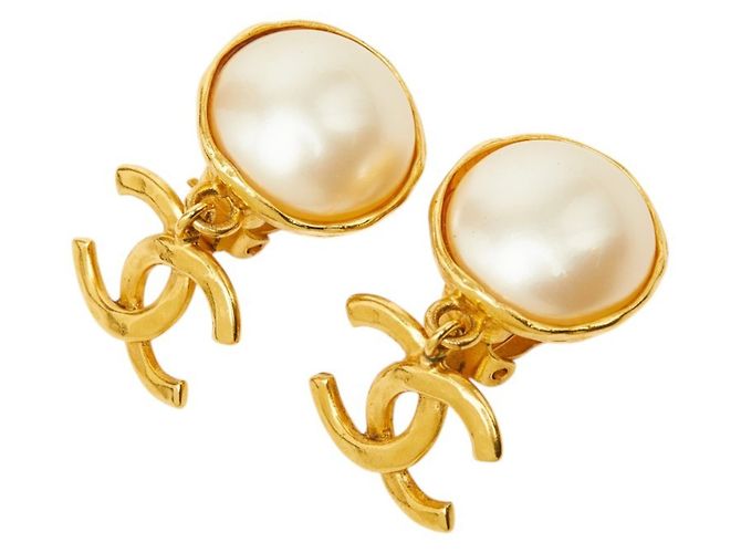 Orecchini Chanel Coco Mark Vintage Swing D'oro - vista 2