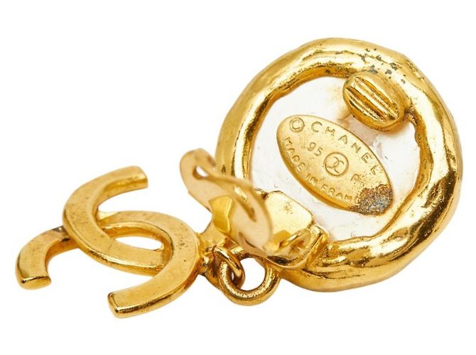 Orecchini Chanel Coco Mark Vintage Swing D'oro - vista 4