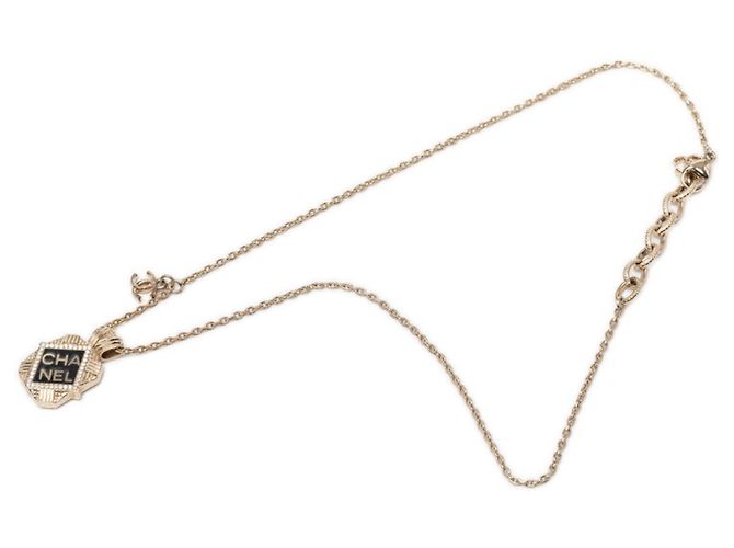 Chanel Coco Mark Gliederkette mit Anhänger Schwarz Silber - Ansicht 3