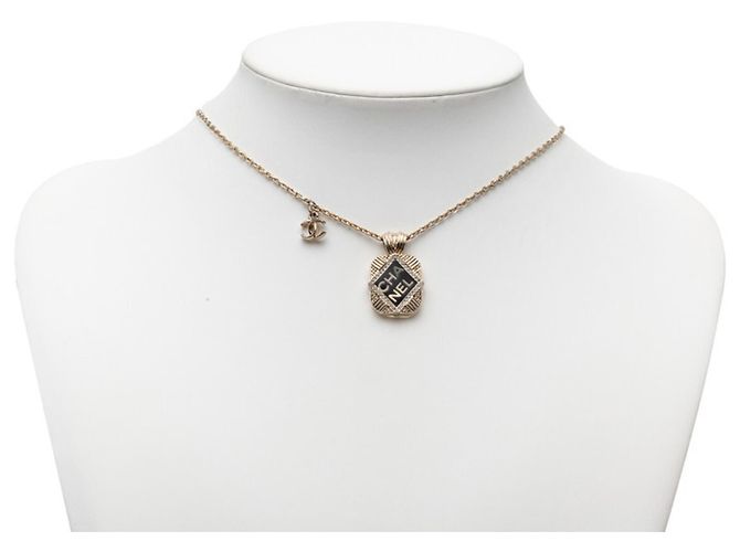 Chanel Coco Mark Gliederkette mit Anhänger Schwarz Silber - Ansicht 6