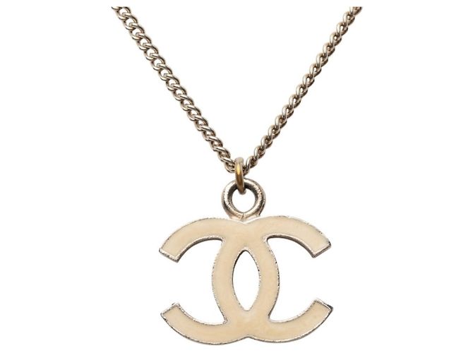 Collana con pendente a catena Chanel Coco Mark Argento - vista 2