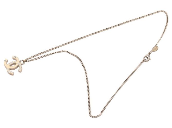 Collana con pendente a catena Chanel Coco Mark Argento - vista 3
