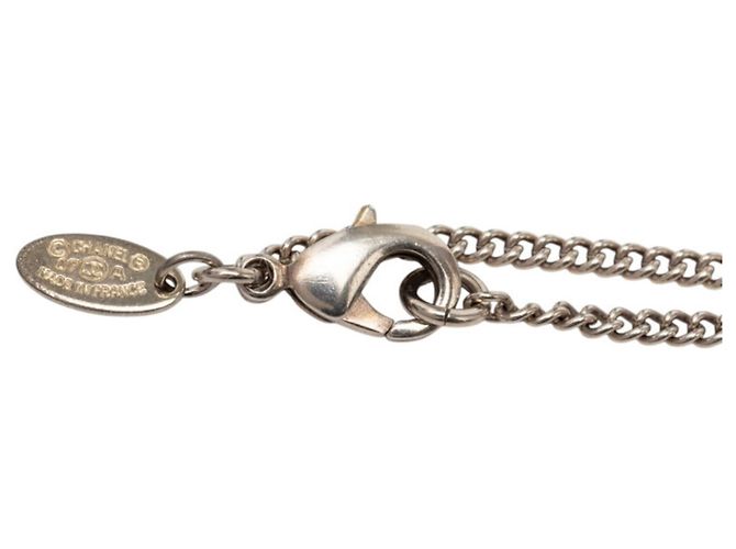 Collana con pendente a catena Chanel Coco Mark Argento - vista 4