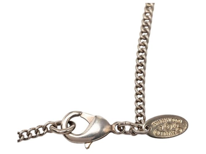 Collana con pendente a catena Chanel Coco Mark Argento - vista 5