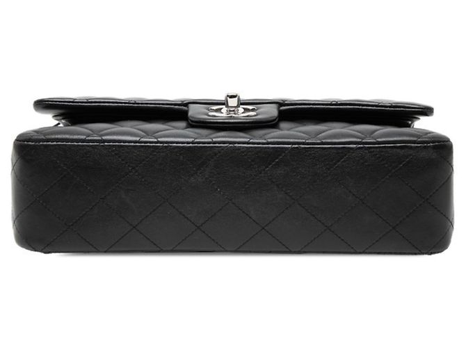 Timeless Chanel Coco Mark Matelassé Double Flap Chain Shoulder Bag Black - view 3