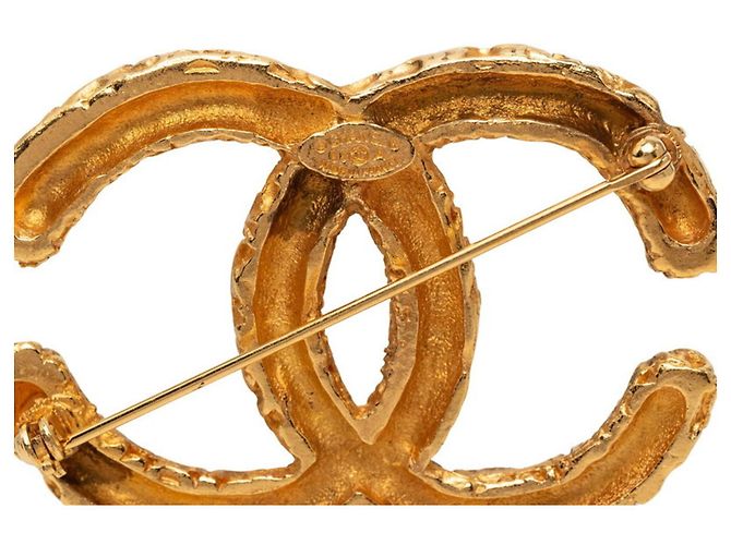 Spilla Vintage Chanel Coco Mark Motivo Lava D'oro - vista 3