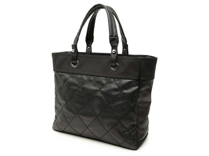 Borsa Tote Chanel Paris Biarritz MM Nero - vista 2