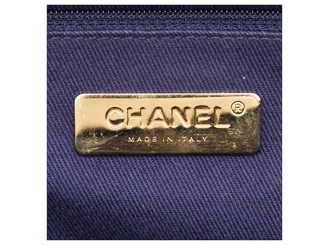 Vanity Borsa a Spalla Chanel Matelassé Coco Mark Chain Blu navy - vista 12