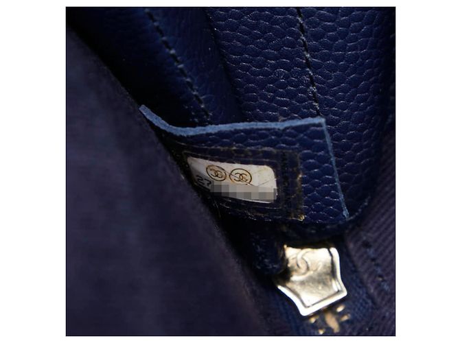 Vanity Borsa a Spalla Chanel Matelassé Coco Mark Chain Blu navy - vista 13