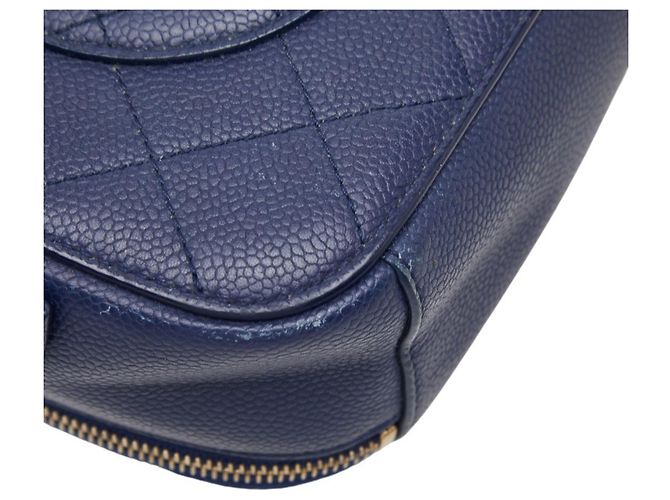 Vanity Borsa a Spalla Chanel Matelassé Coco Mark Chain Blu navy - vista 8