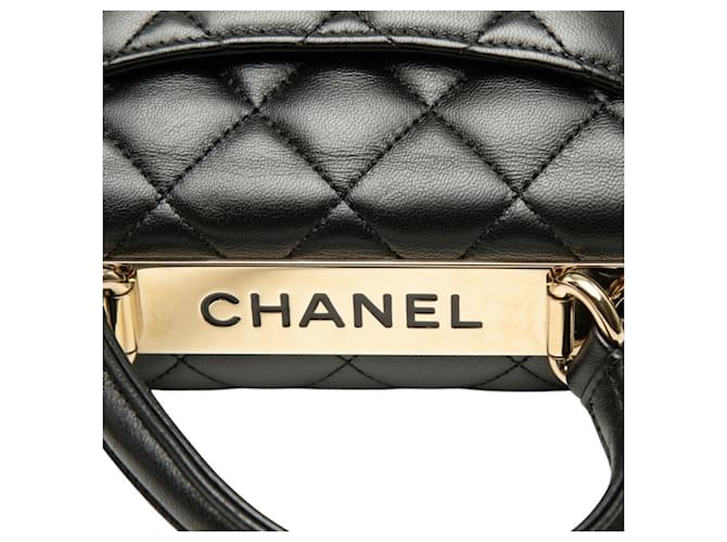 Borsa Chanel Matelassé Coco Mark Nero - vista 5