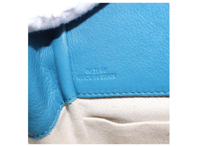 Borsa a mano Mini Hammock in pelle Collaborazione LOEWE Ghibli Navy Gold Auth 192072SM D'oro Blu navy - vista 11
