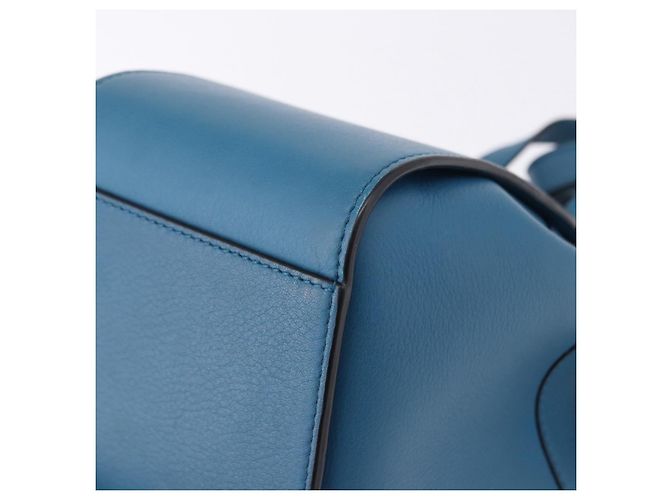 Borsa a mano Mini Hammock in pelle Collaborazione LOEWE Ghibli Navy Gold Auth 192072SM D'oro Blu navy - vista 18