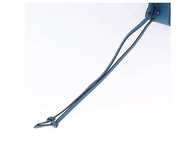 Borsa a mano Mini Hammock in pelle Collaborazione LOEWE Ghibli Navy Gold Auth 192072SM D'oro Blu navy - vista 19