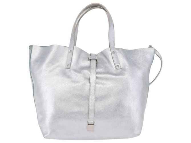 Autre Marque Borsa a mano TIFFANY&Co. in pelle argento Auth 193028A - vista 13